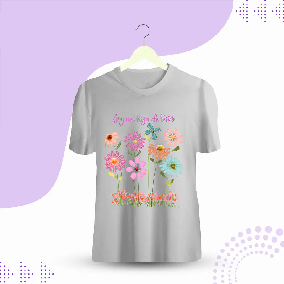 POLERA CRISTIANA HIJA DIOS FLORES  1