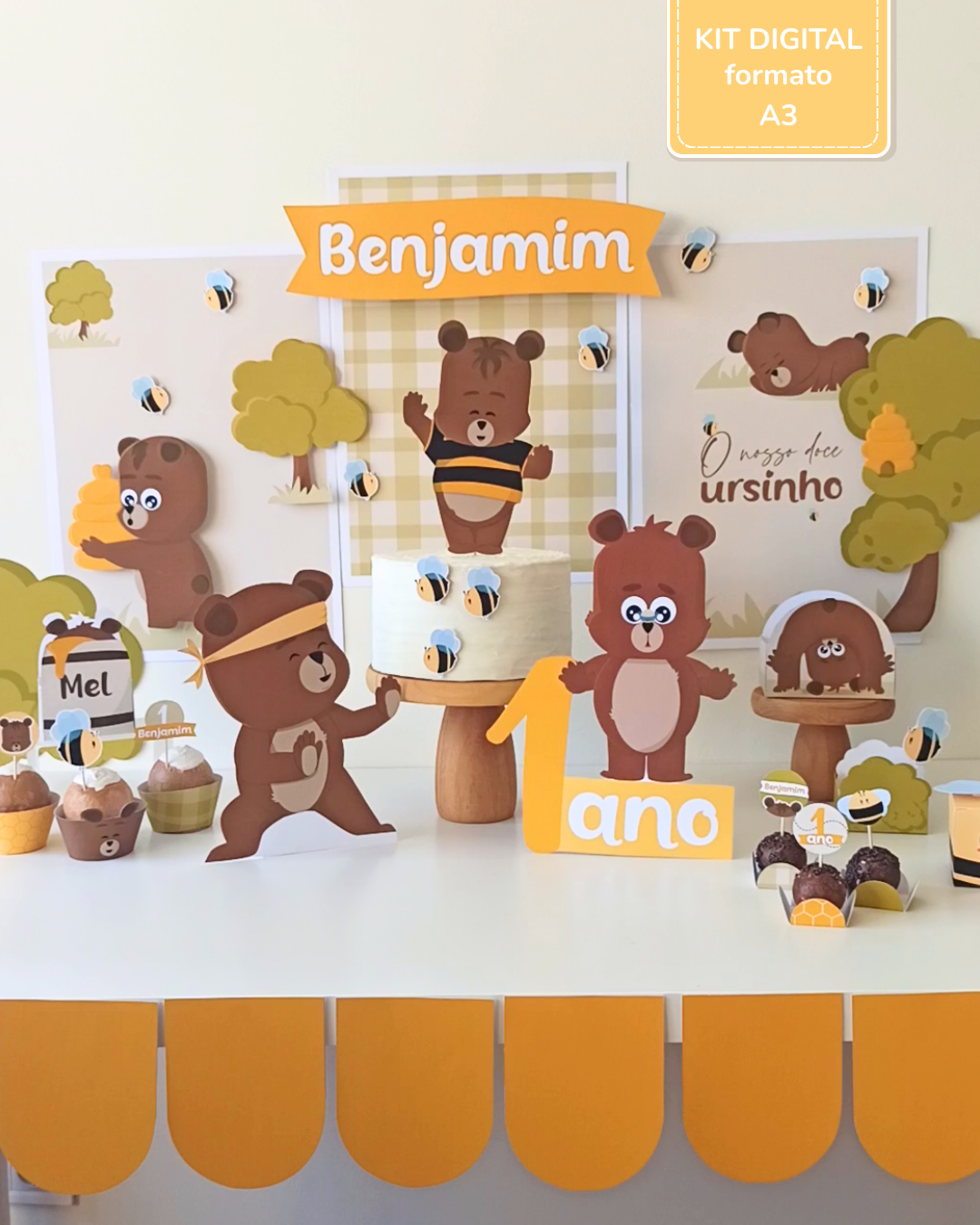  Kit Digital A3 - Ursinho Ben 3