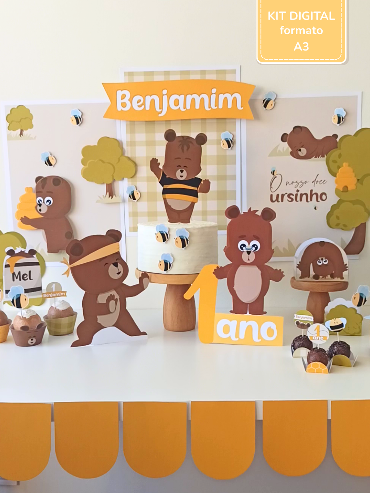  Kit Digital A3 - Ursinho Ben 3