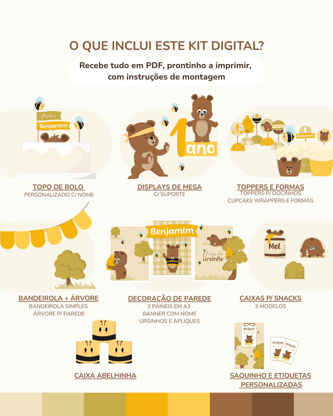  Kit Digital A3 - Ursinho Ben 2