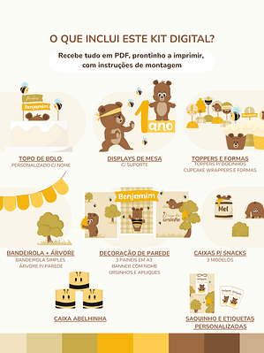  Kit Digital A3 - Ursinho Ben