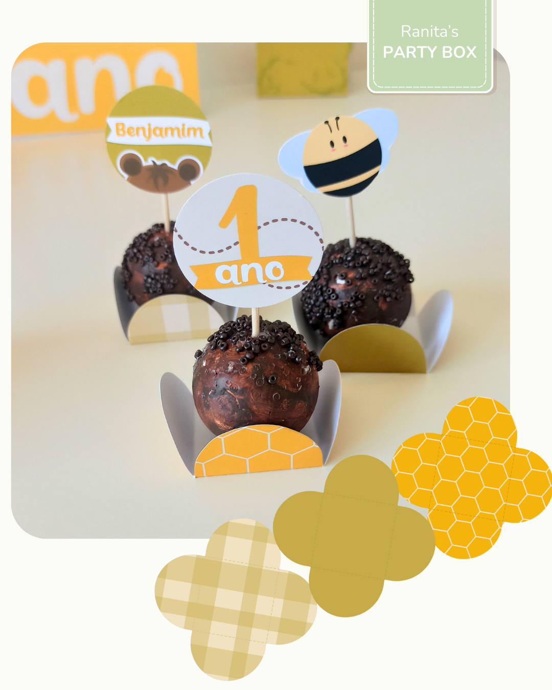 Formas p/ docinhos | 12 Unid. – Festa Ursinho Ben 1