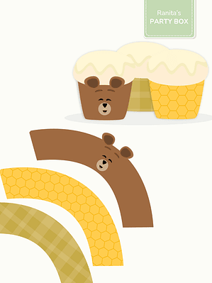 Cupcake wrappers | 6 Unid. – Festa Ursinho Ben