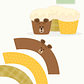 Cupcake wrappers | 6 Unid. – Festa Ursinho Ben - Thumbnail 2