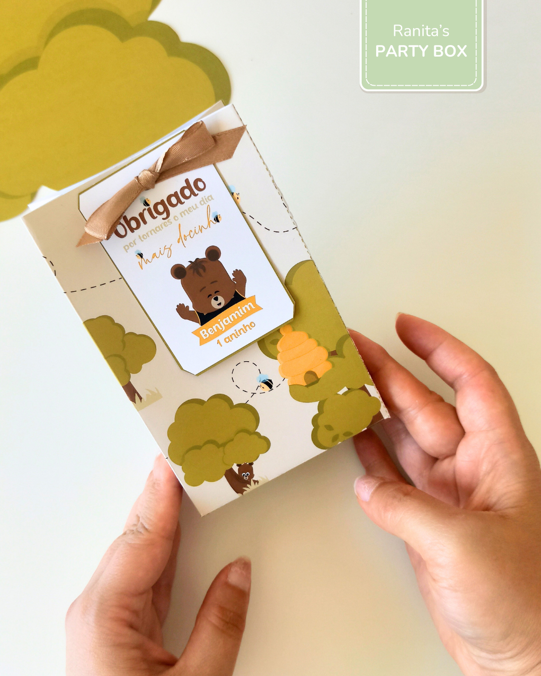 Saquinhos de Lembrança c/ etiqueta – Festa Ursinho Ben  1