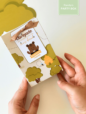 Saquinhos de Lembrança c/ etiqueta – Festa Ursinho Ben 