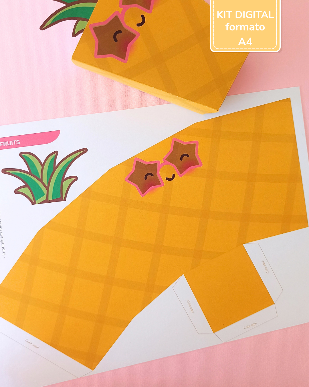 Kit Digital A4 | Caixas de Snacks - Summer Fruits 4