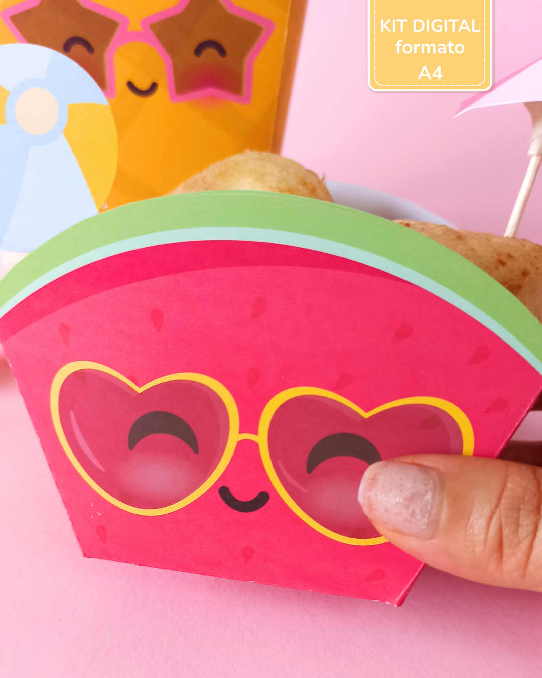 Kit Digital A4 | Caixas de Snacks - Summer Fruits 5