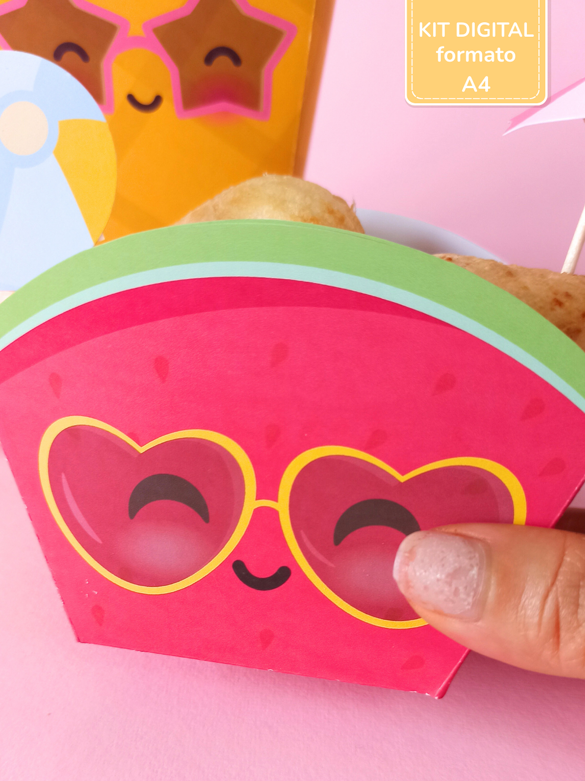 Kit Digital A4 | Caixas de Snacks - Summer Fruits 5