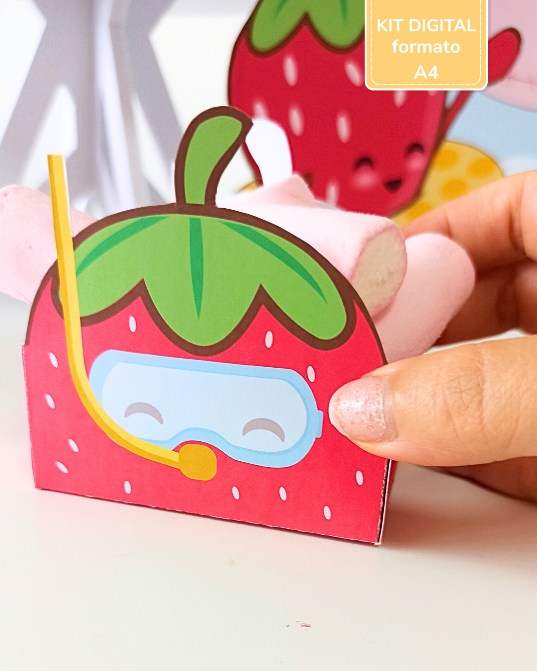 Kit Digital A4 | Caixas de Snacks - Summer Fruits 6