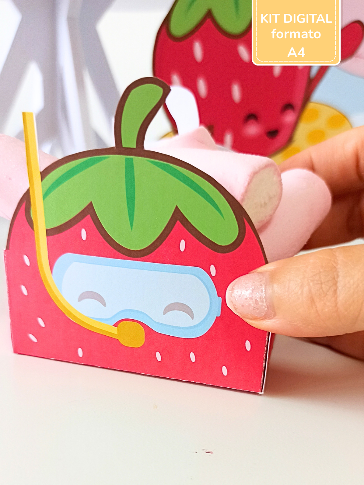 Kit Digital A4 | Caixas de Snacks - Summer Fruits 6