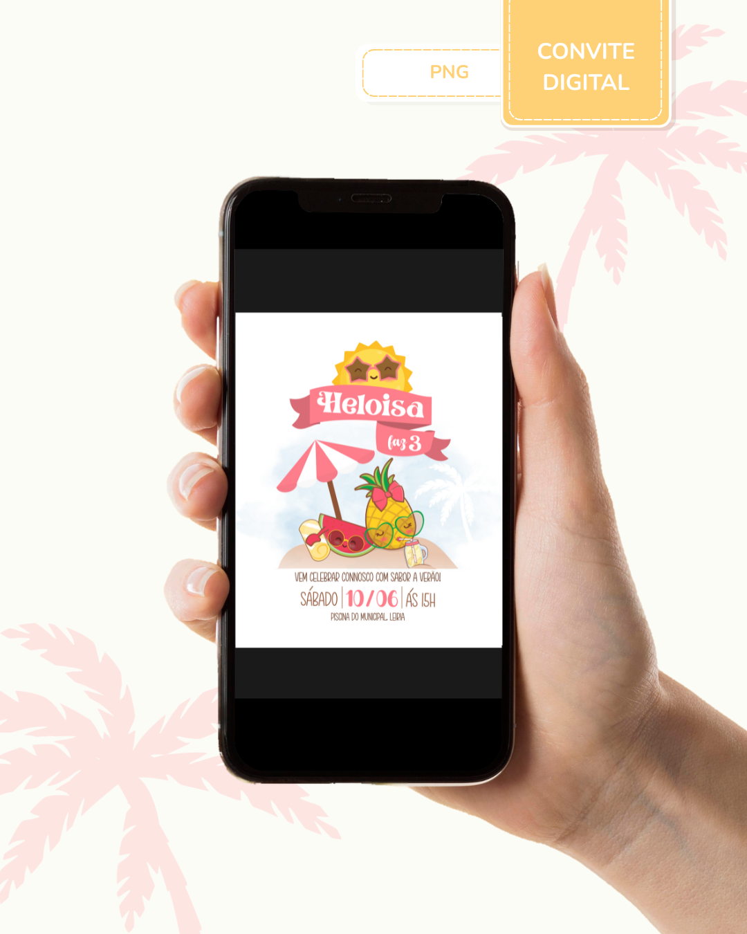 Convite digital PNG - Summer Fruits  3