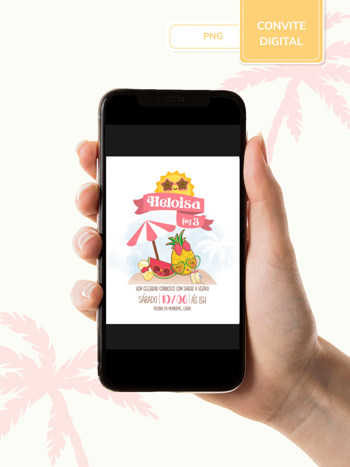 Convite digital PNG - Summer Fruits  3