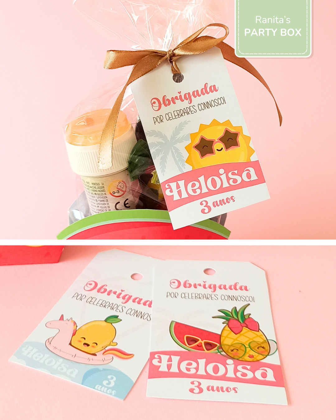 Etiquetas personalizadas simples | 20 Unid. – Festa Summer Fruits 1