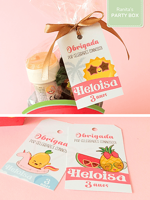 Etiquetas personalizadas simples | 20 Unid. – Festa Summer Fruits