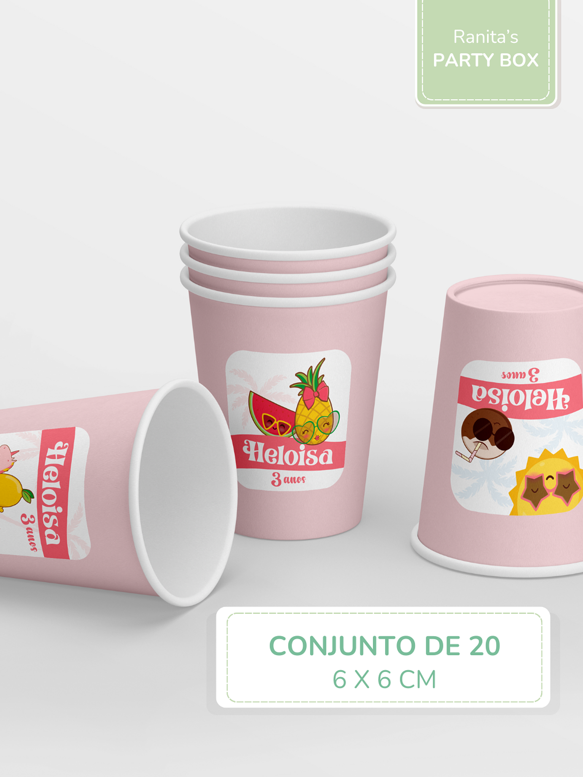 Etiquetas autocolantes personalizadas | 20 Unid. – Festa Summer Fruits 1