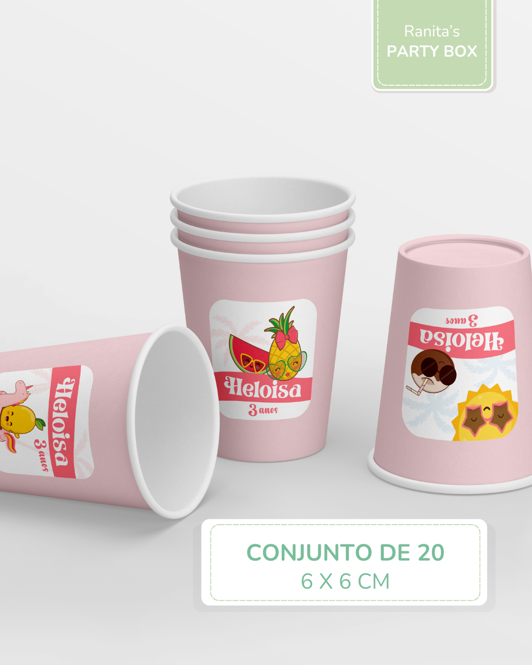 Etiquetas autocolantes personalizadas | 20 Unid. – Festa Summer Fruits 1