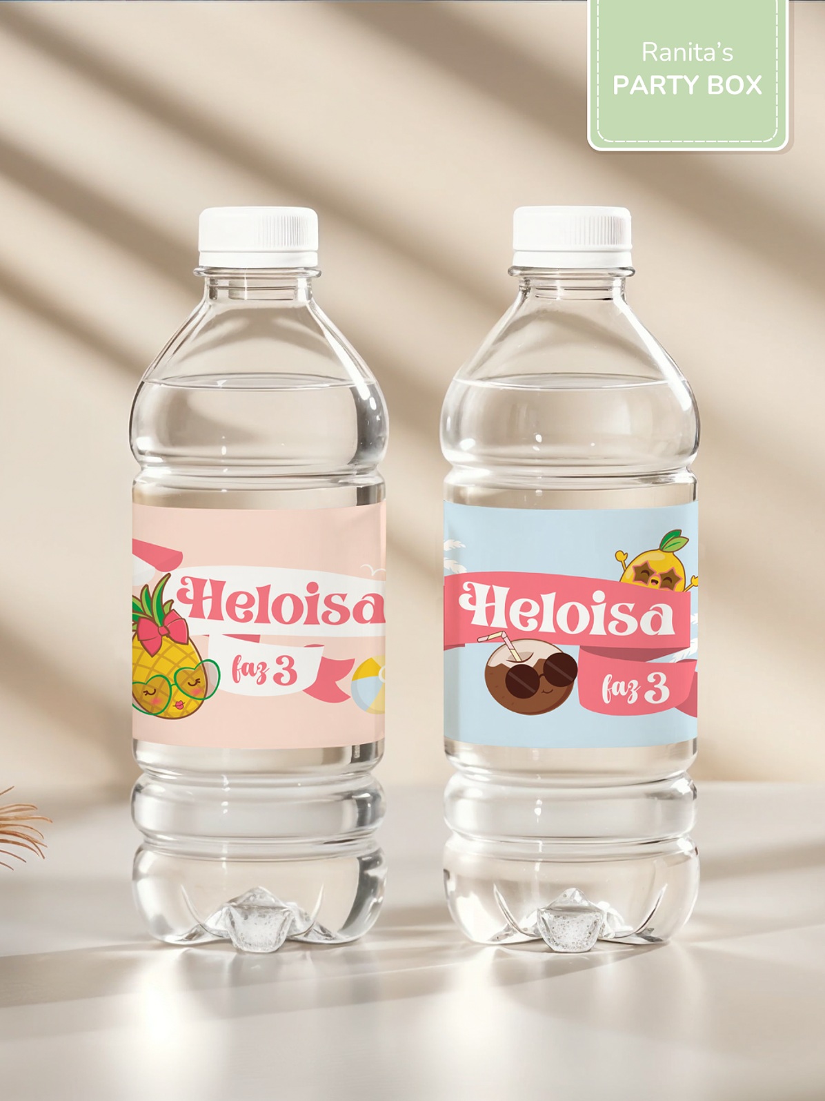 Rótulos garrafas personalizadas Peq.| 6 Unid. – Festa Summer Fruits 1
