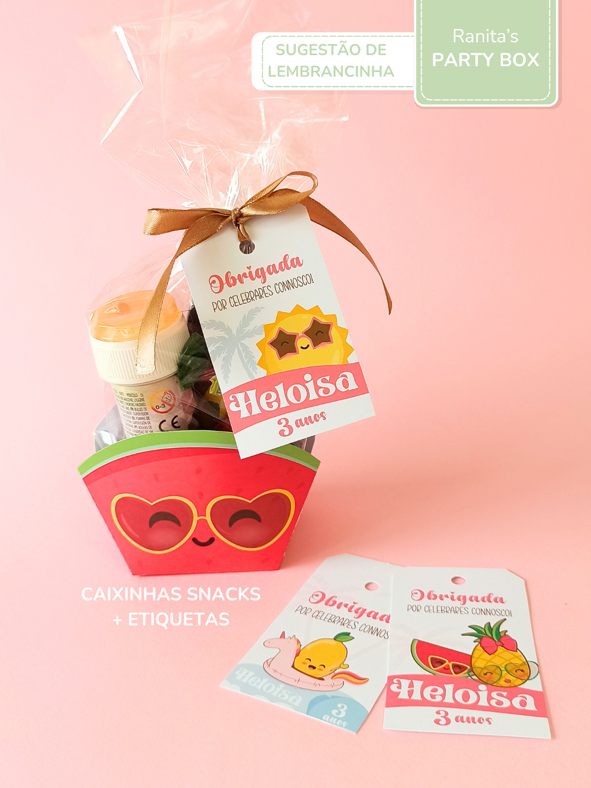 Caixa de snacks | Melancia – Festa Summer Fruits 2
