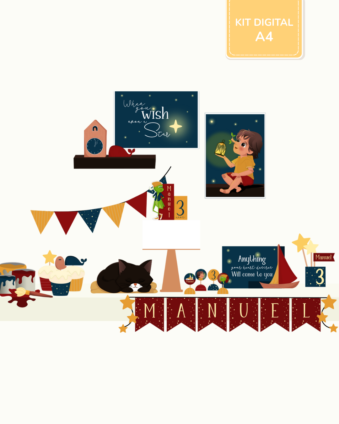  Kit Digital A3 e A4 - Pinoquio 6