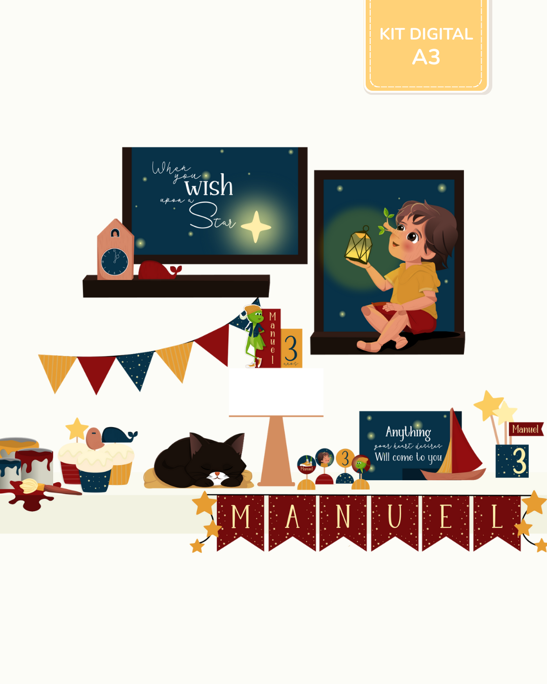  Kit Digital A3 e A4 - Pinoquio 4