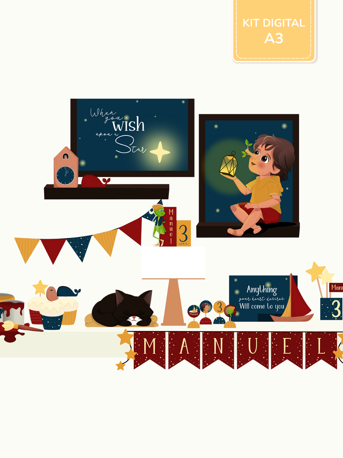  Kit Digital A3 e A4 - Pinoquio 4
