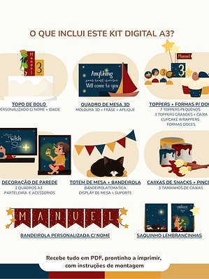 Kit Digital A3 e A4 - Pinoquio
