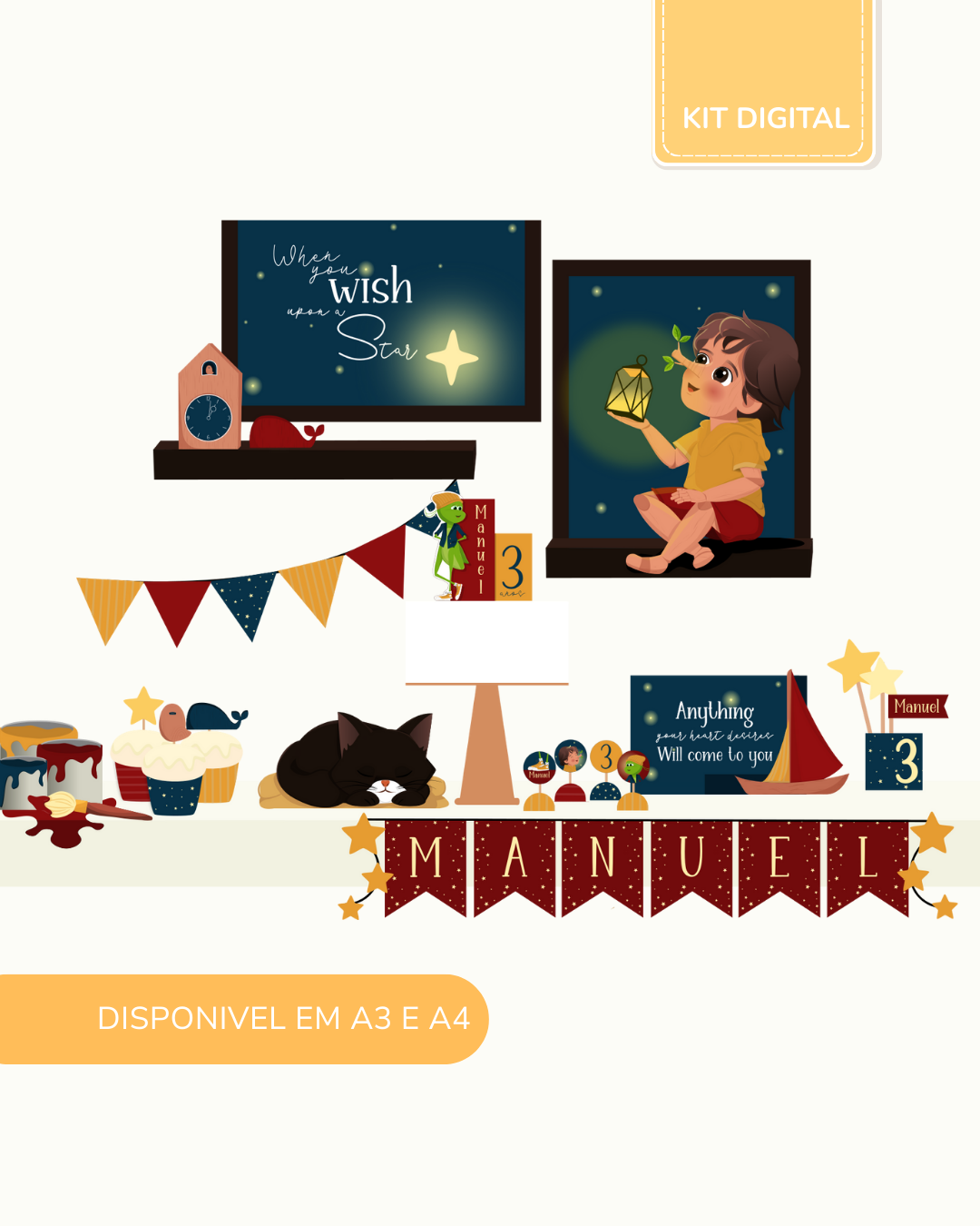  Kit Digital A3 e A4 - Pinoquio 1