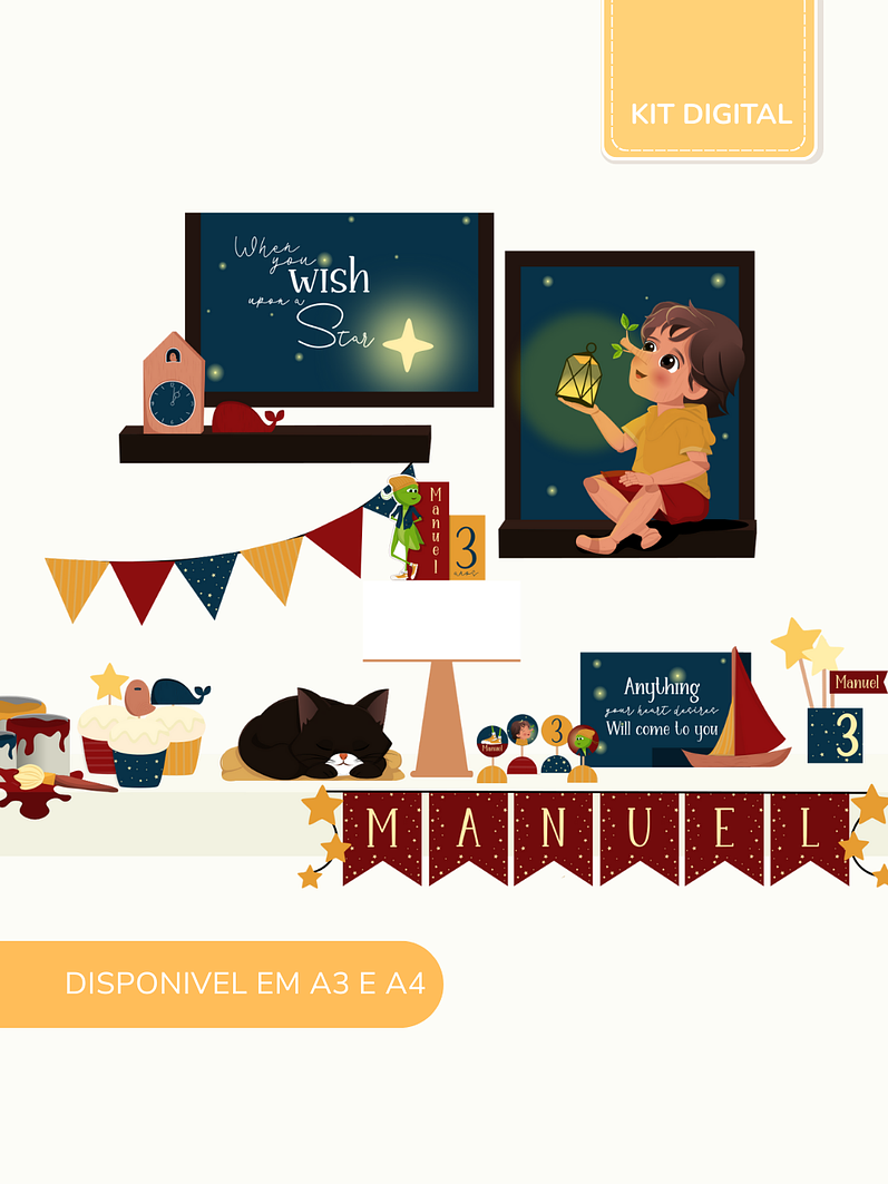  Kit Digital A3 e A4 - Pinoquio 1