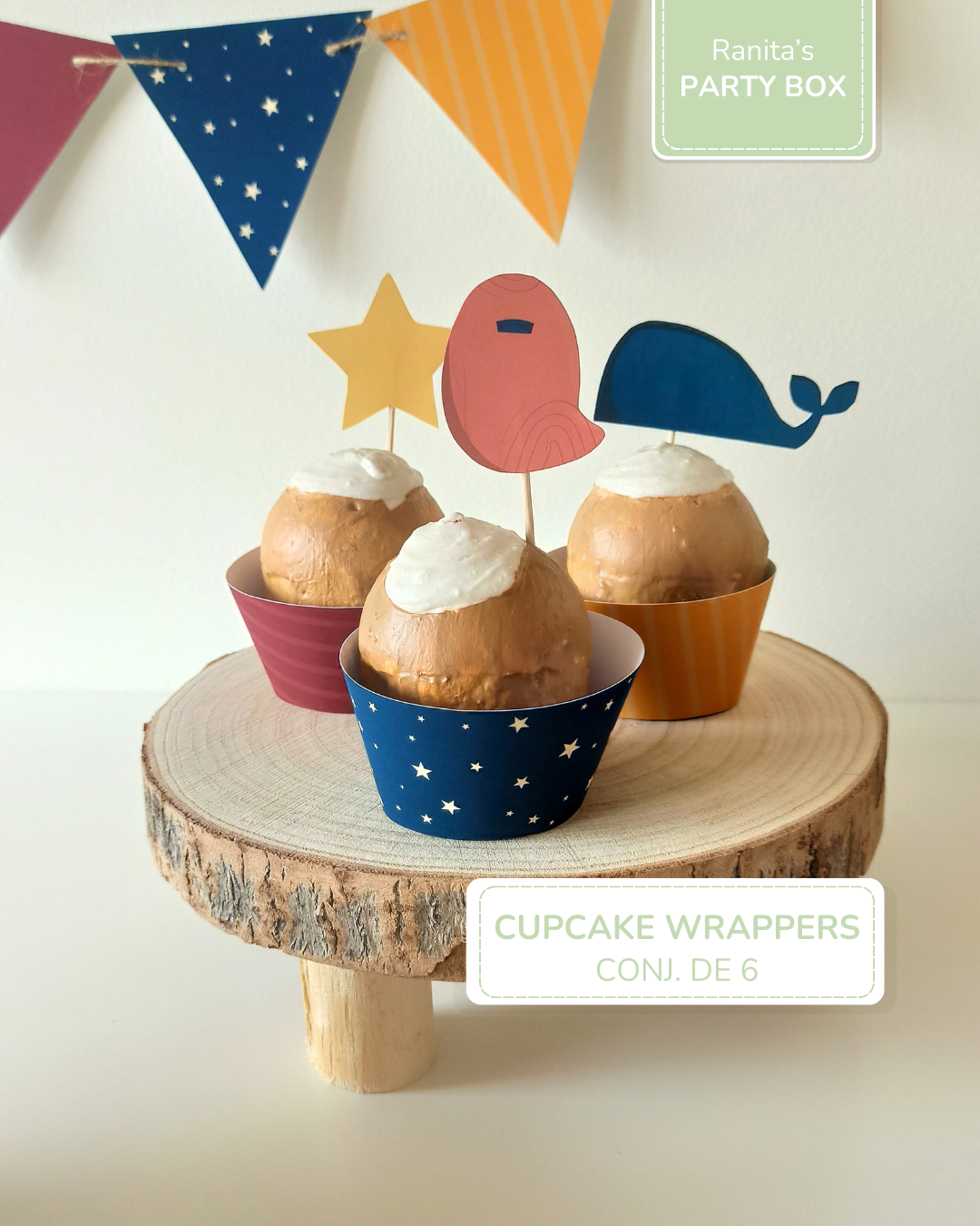 Cupcake wrappers | 6 Unid. – Festa Pinóquio 1