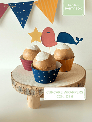 Cupcake wrappers | 6 Unid. – Festa Pinóquio