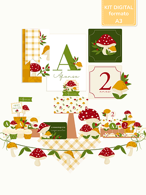  Kit Digital A3 - Cogumelos