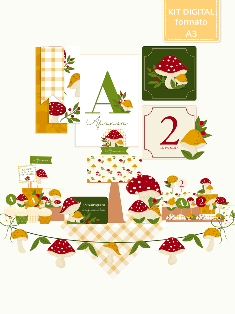  Kit Digital A3 - Cogumelos 1