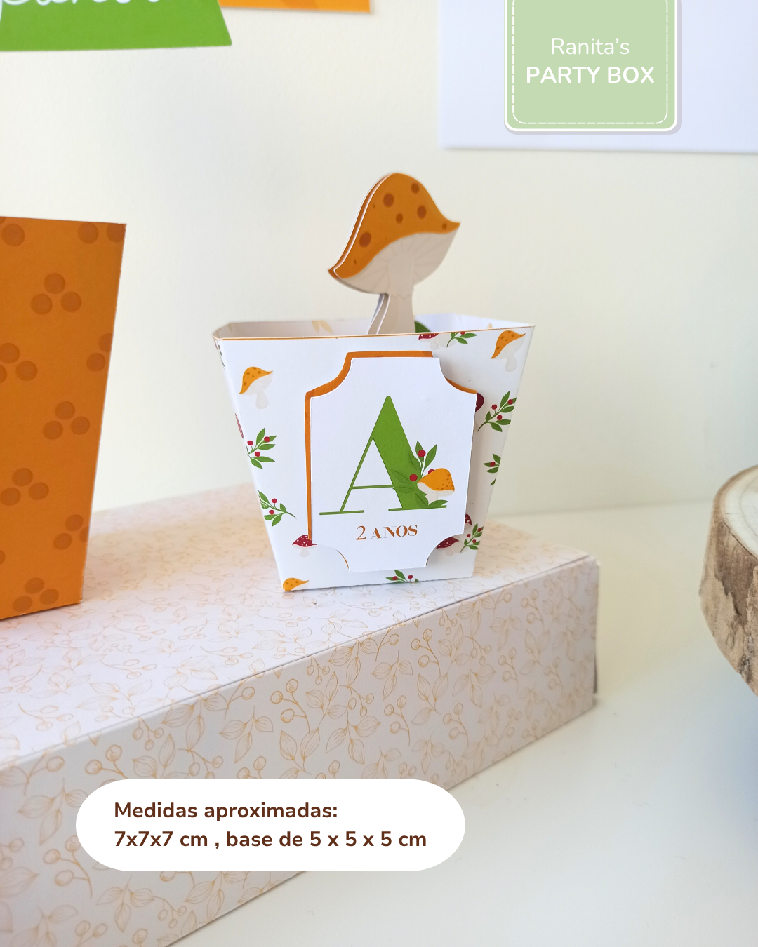 Mini caixa de pipocas – Festa Cogumelos  2