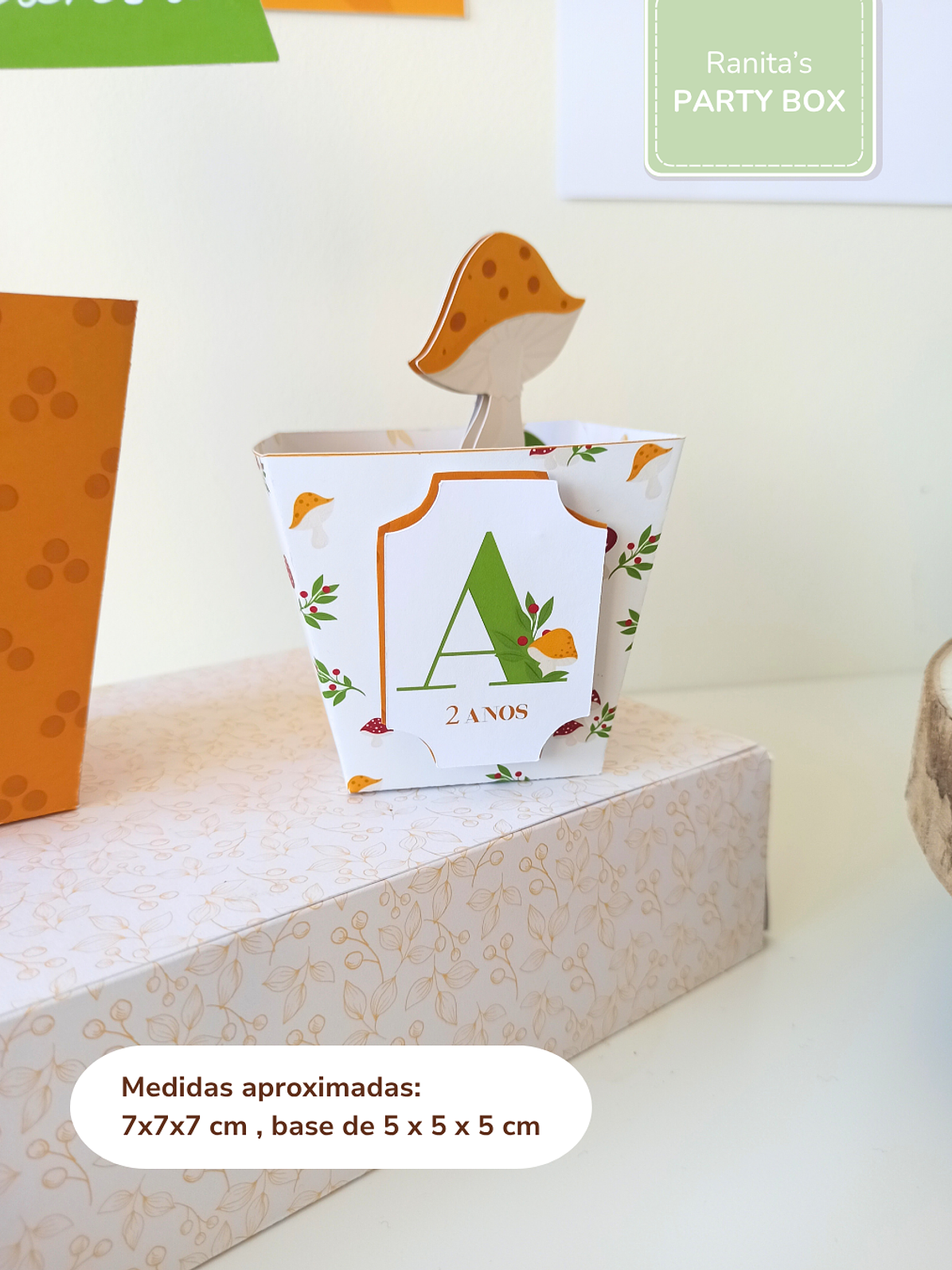 Mini caixa de pipocas – Festa Cogumelos  2