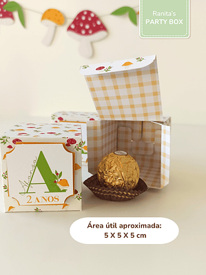 Caixa um docinho - Festa Cogumelos