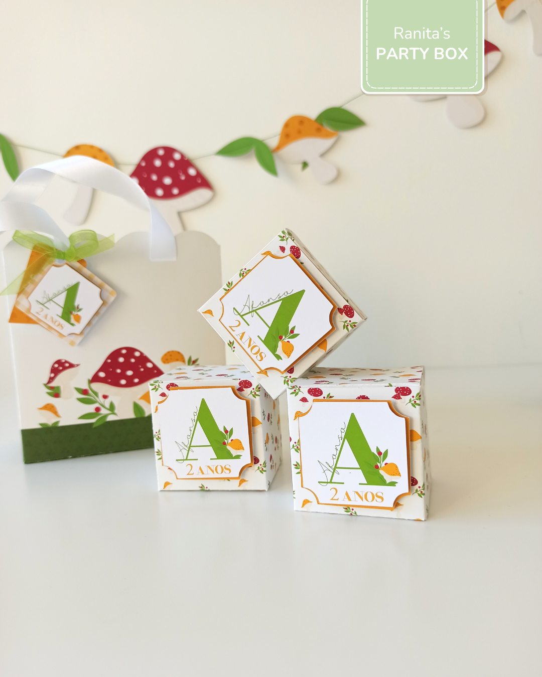 Caixa um docinho - Festa Cogumelos 4