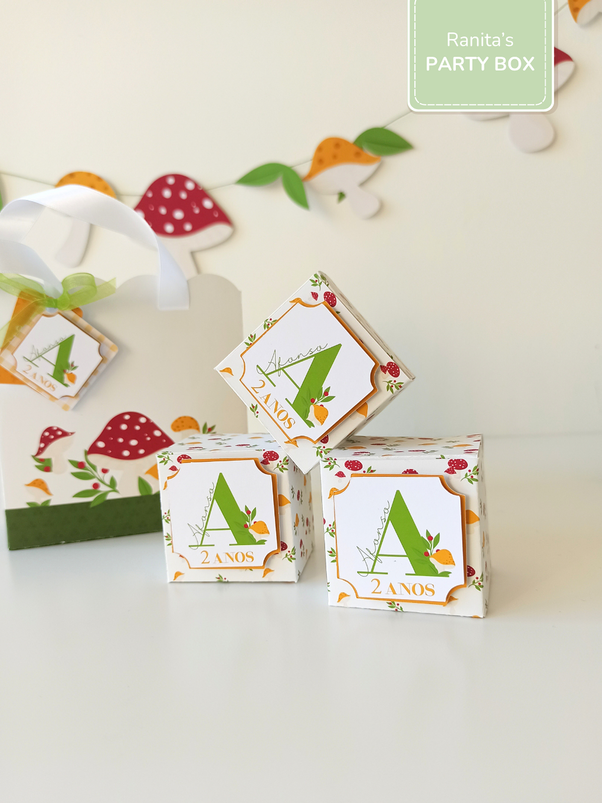 Caixa um docinho - Festa Cogumelos 4