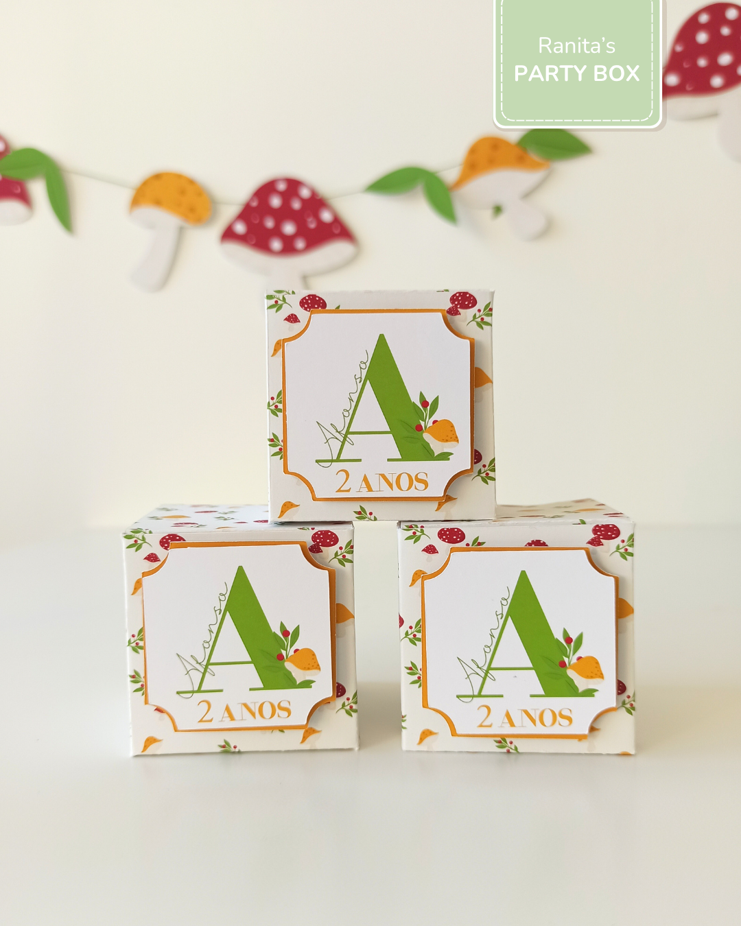 Caixa um docinho - Festa Cogumelos 1