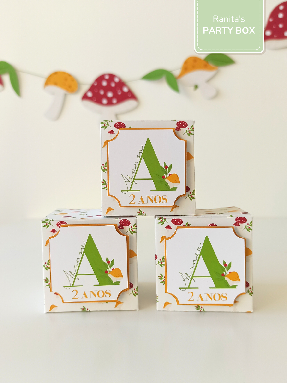 Caixa um docinho - Festa Cogumelos 1