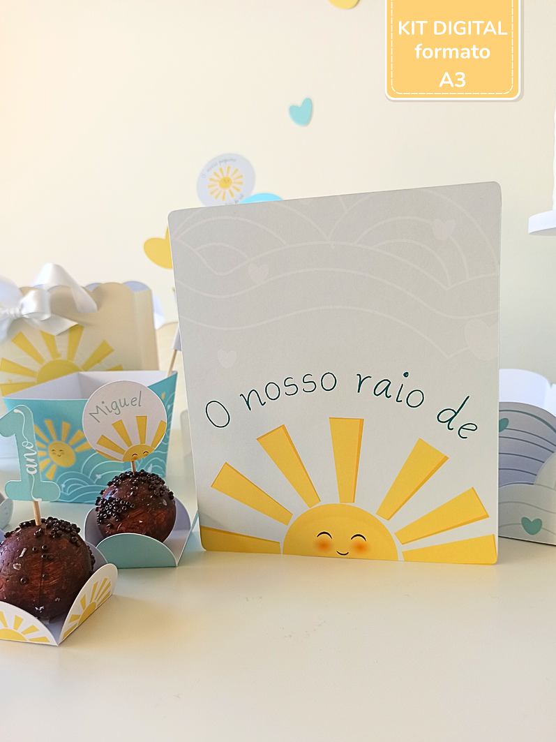  Kit Digital A3 e A4 - Sunshine  - Raio de sol 6