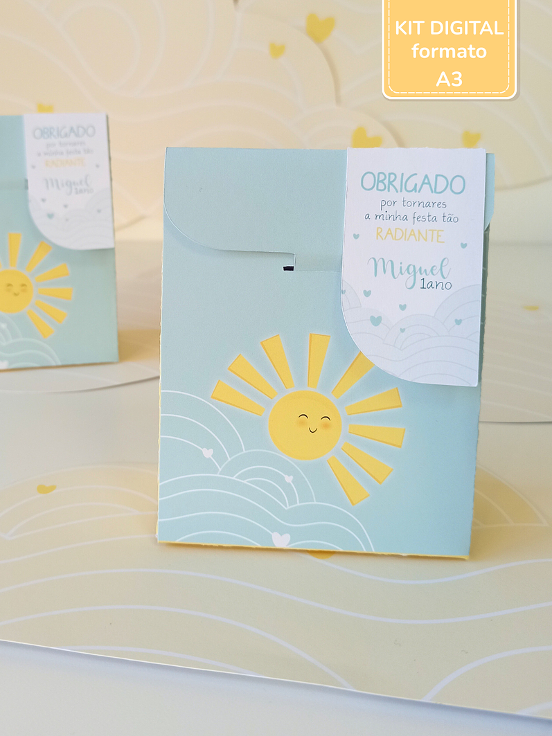  Kit Digital A3 e A4 - Sunshine  - Raio de sol 8