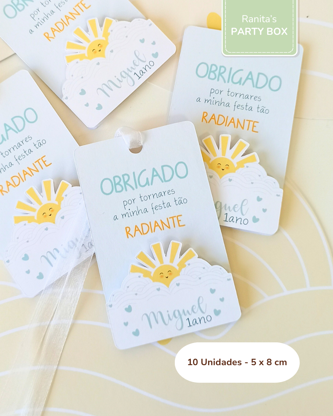 Etiquetas lembranças | 10 Unid. – Festa Sunshine 2