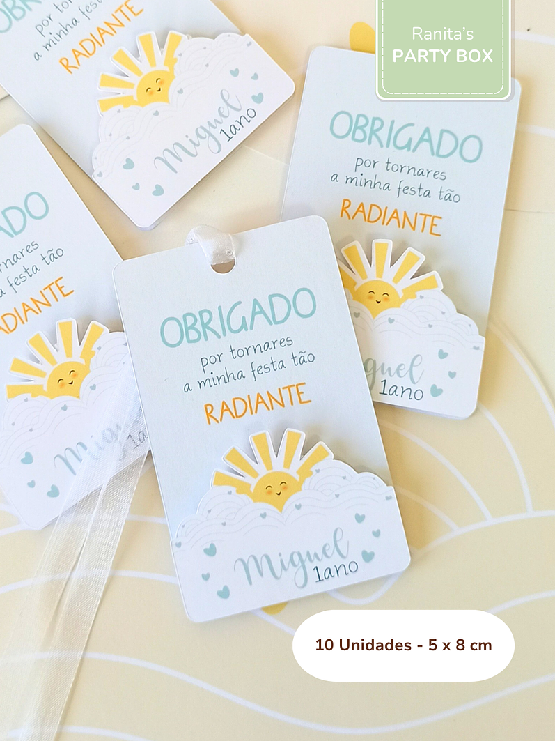 Etiquetas lembranças | 10 Unid. – Festa Sunshine 2