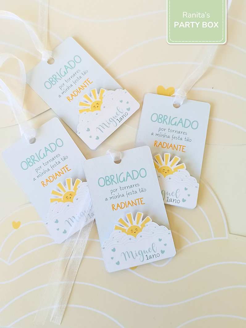 Etiquetas lembranças | 10 Unid. – Festa Sunshine 1