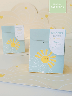 Saquinho pequeno com etiqueta - Festa Sunshine - Raio de Sol