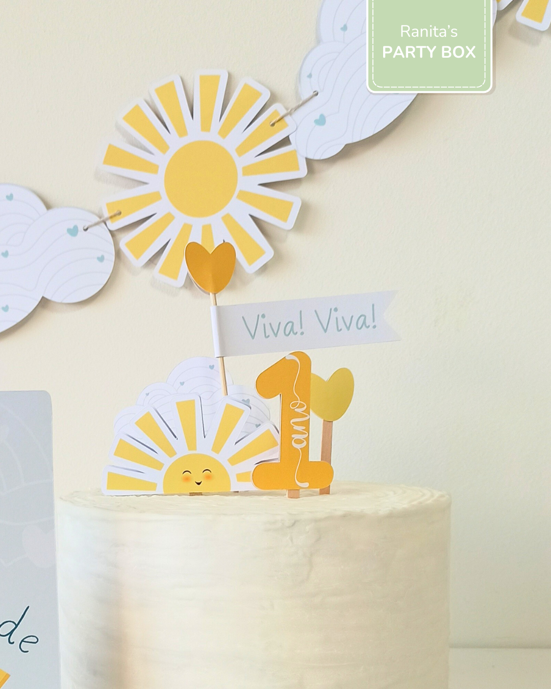 Topo de bolo personalizado – Festa Sunshine - Raio de sol 2