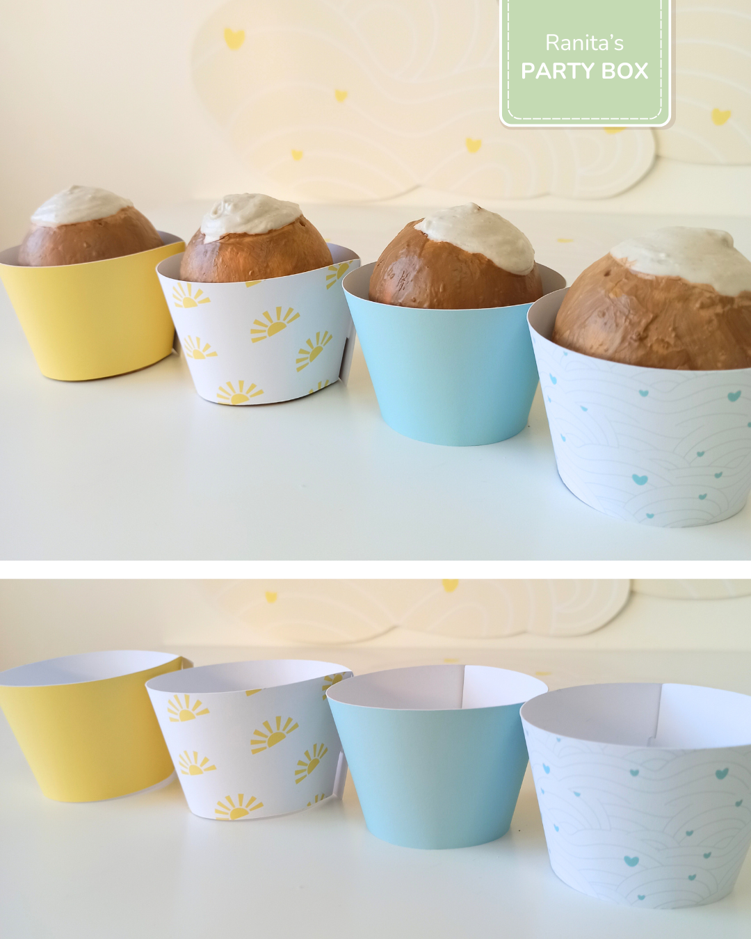 Cupcake wrappers | 6 Unid.  – Festa Sunshine - Raio de Sol  1