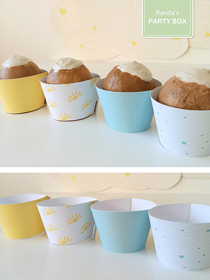 Cupcake wrappers | 6 Unid.  – Festa Sunshine - Raio de Sol 