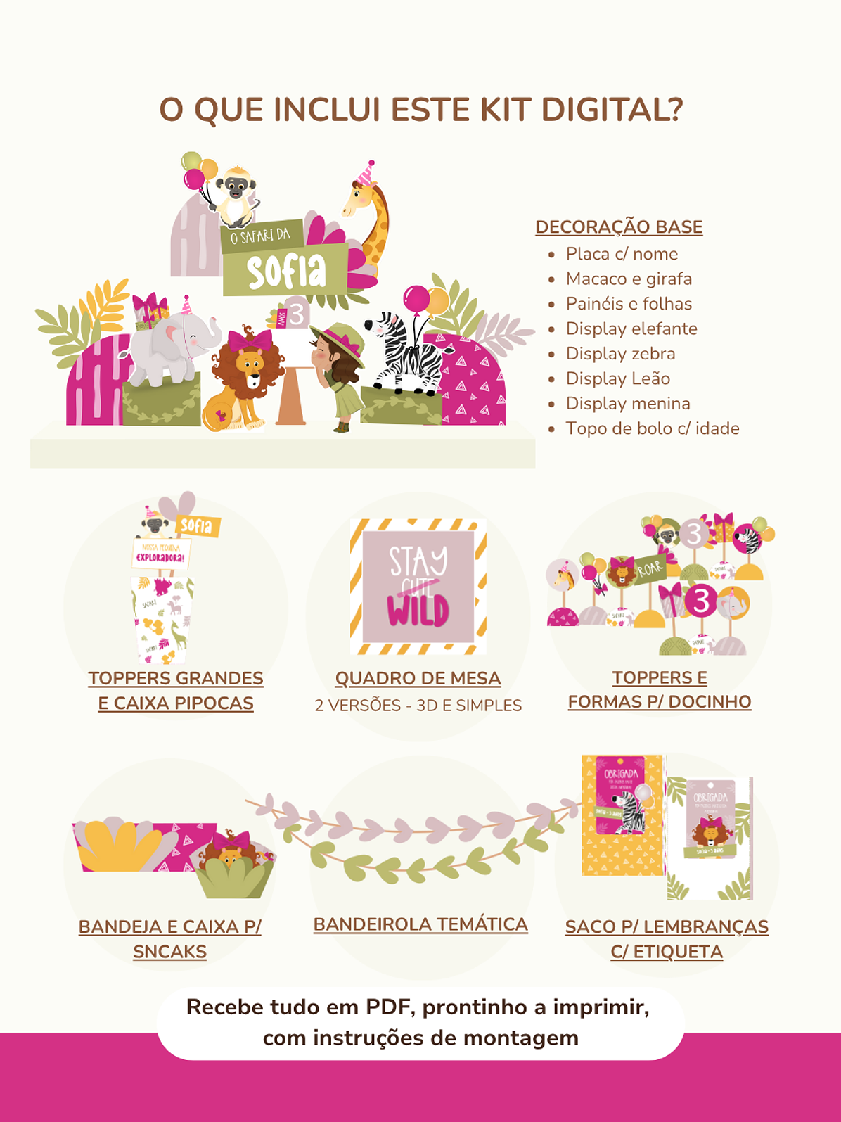  Kit Digital A3 - Safari - Stay Wild Girl 2